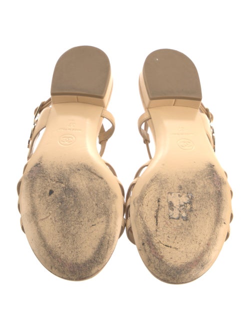 Chanel 2021 Interlocking CC Logo Slingback Sandals