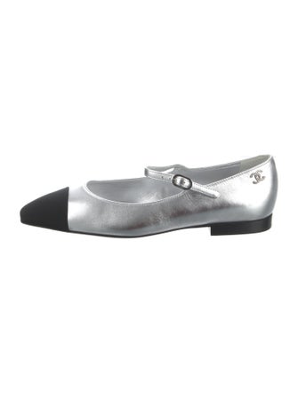 Chanel 2024 Interlocking CC Logo Mary Jane Flats