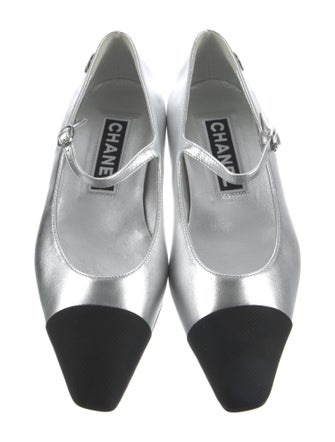 Chanel 2024 Interlocking CC Logo Mary Jane Flats