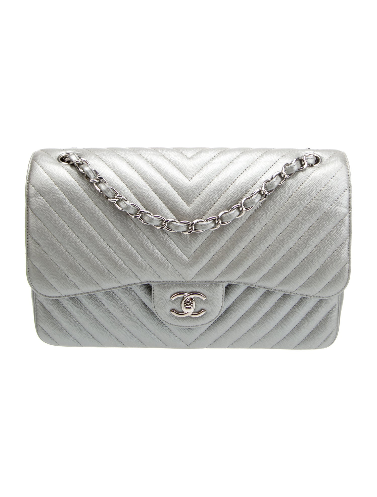 Chanel Chevron Jumbo Classic Double Flap Bag