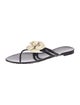 Chanel Interlocking CC Logo Rubber Flip Flops
