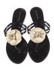 Chanel Interlocking CC Logo Rubber Flip Flops