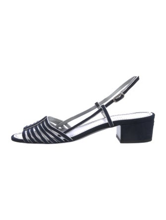 Chanel 2021 Interlocking CC Logo Slingback Sandals