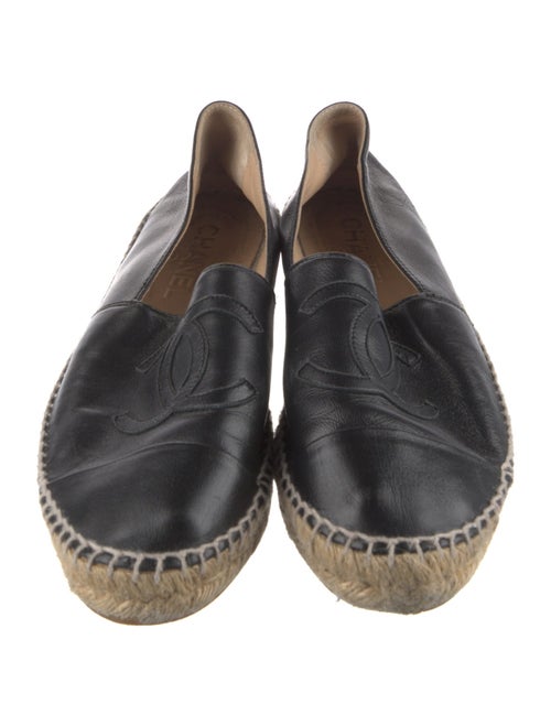Chanel Interlocking CC Logo Lambskin Espadrilles