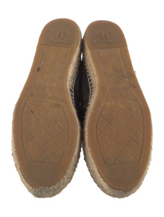 Chanel Interlocking CC Logo Lambskin Espadrilles