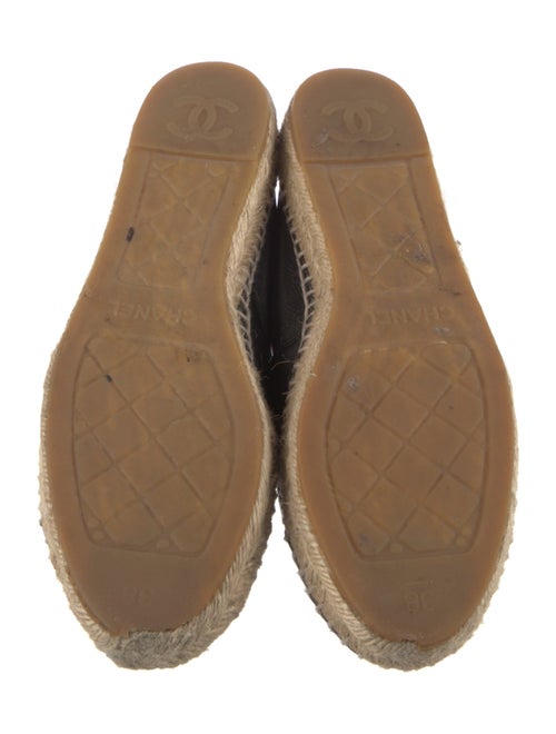 Chanel Interlocking CC Logo Lambskin Espadrilles