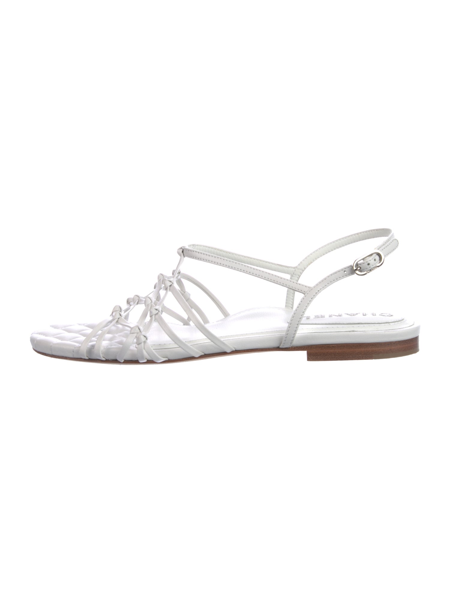 Chanel 2021 Quilted Pattern Slingback Sandals