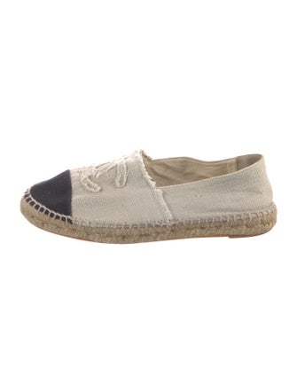 Chanel Interlocking CC Logo Canvas Espadrilles