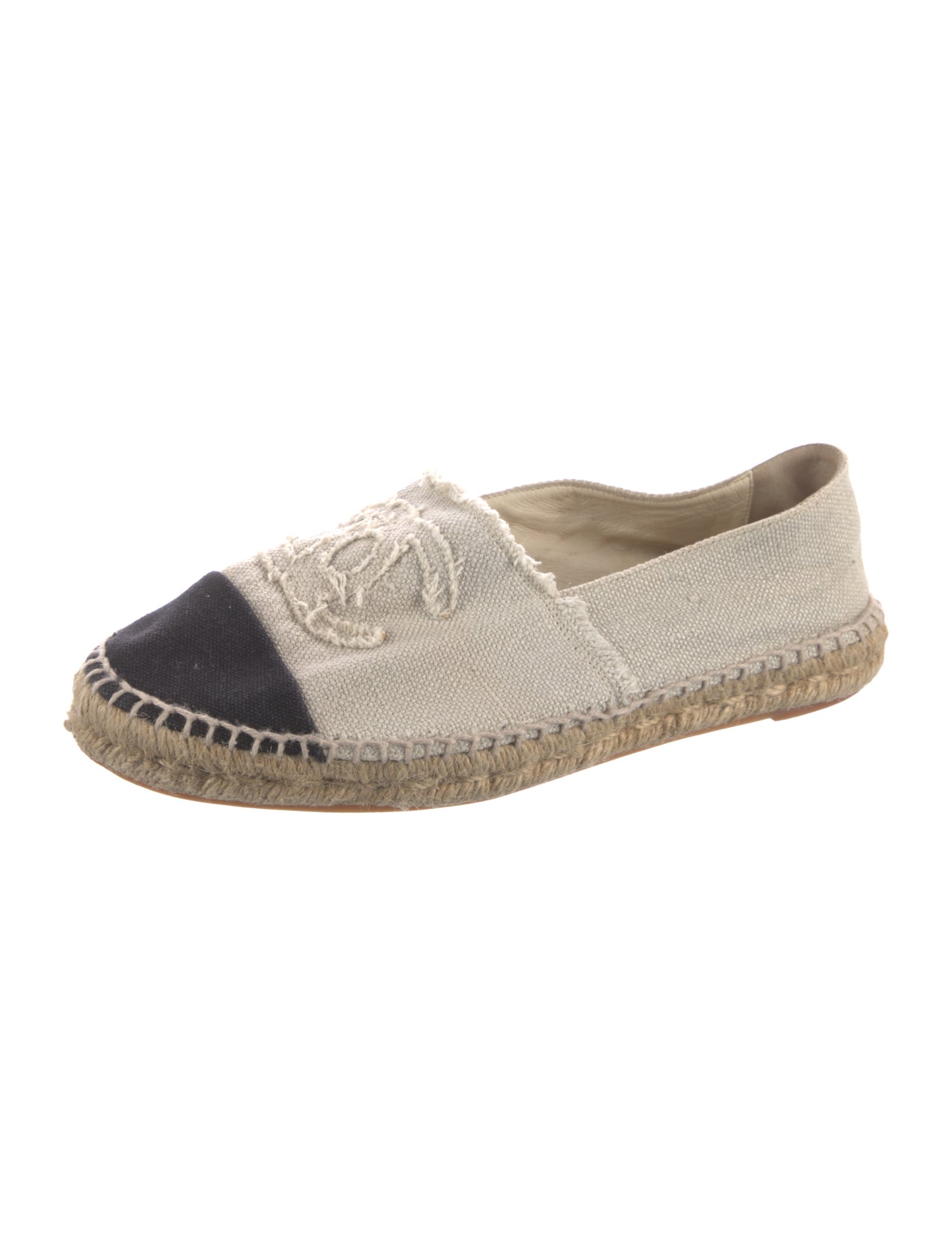 Chanel Interlocking CC Logo Canvas Espadrilles
