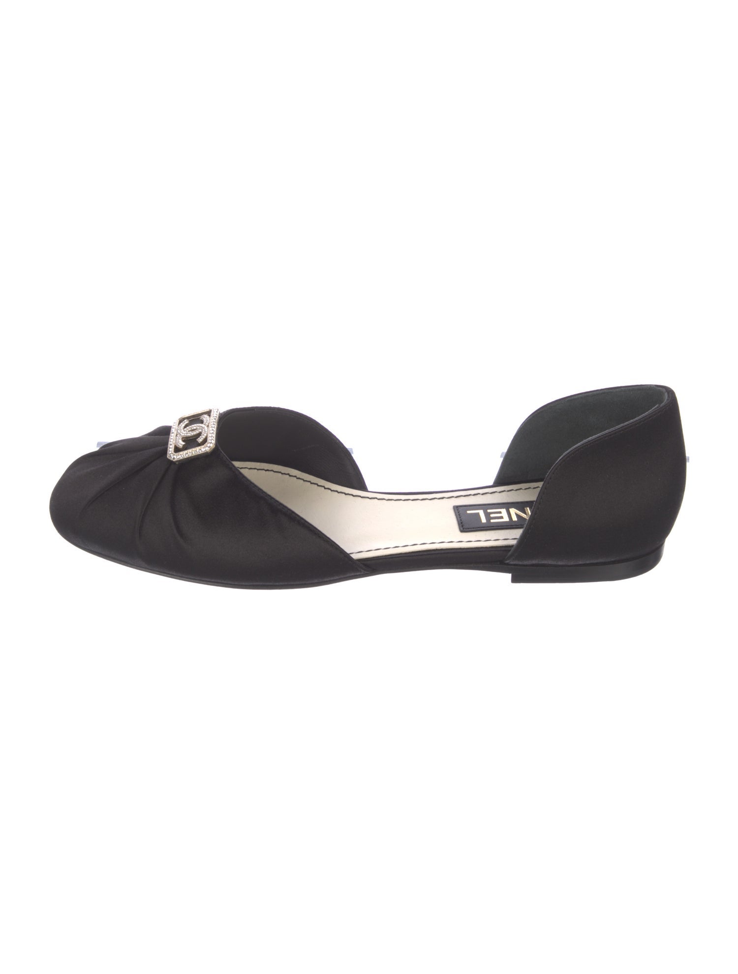 Chanel 2022 Interlocking CC Logo D'Orsay Flats