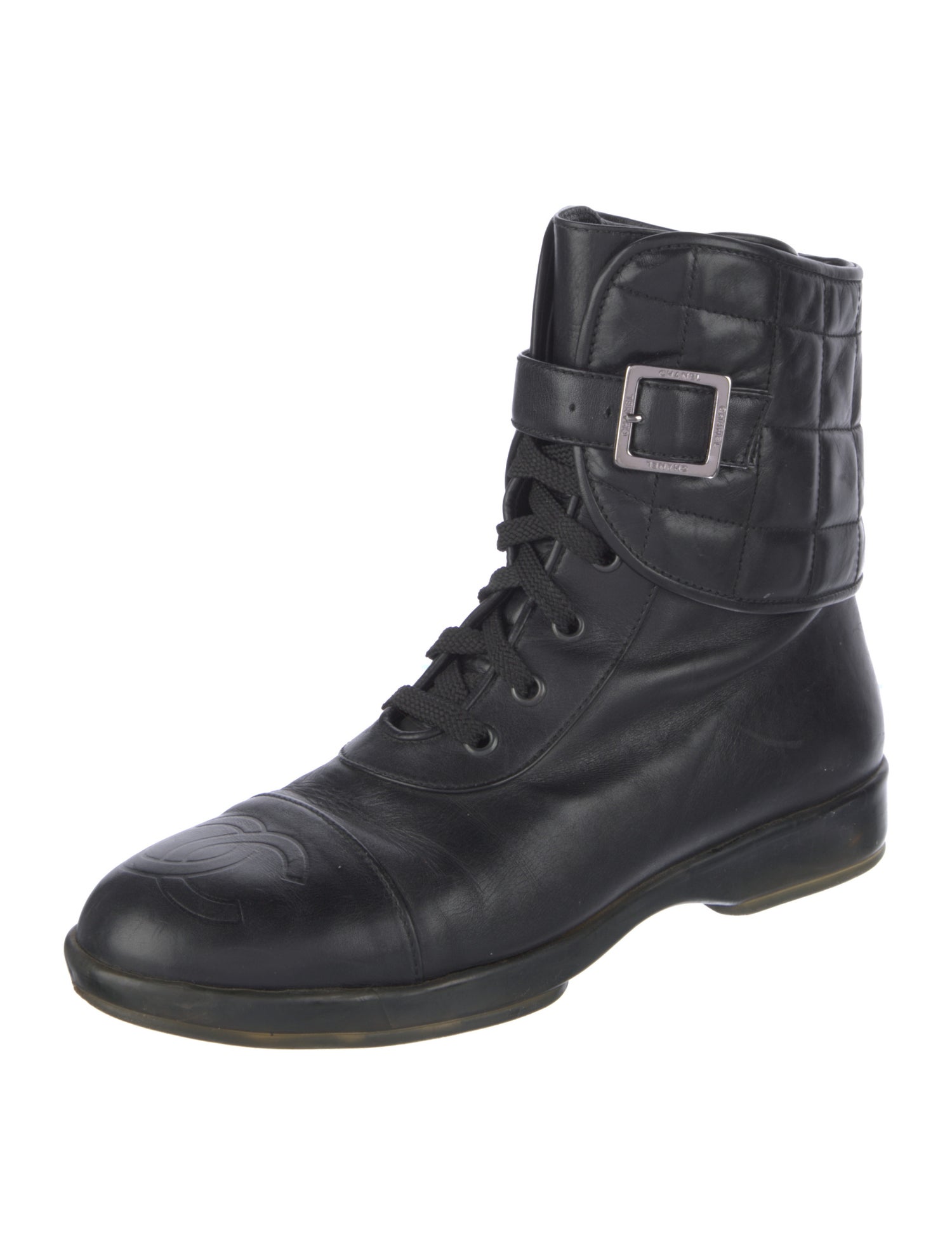 Chanel Vintage 2000 Combat Boots