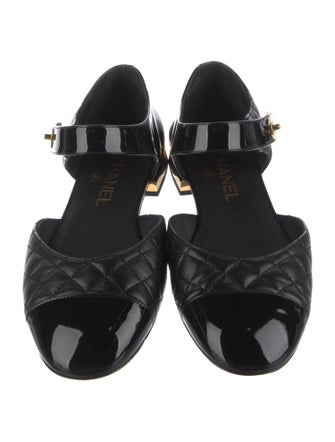 Chanel 2021 Interlocking CC Logo Mary Jane Flats