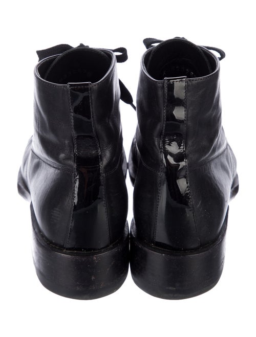 Chanel Interlocking CC Logo Leather Combat Boots