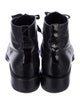 Chanel Interlocking CC Logo Leather Combat Boots