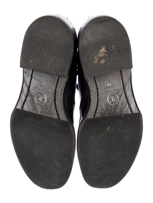 Chanel Interlocking CC Logo Leather Combat Boots