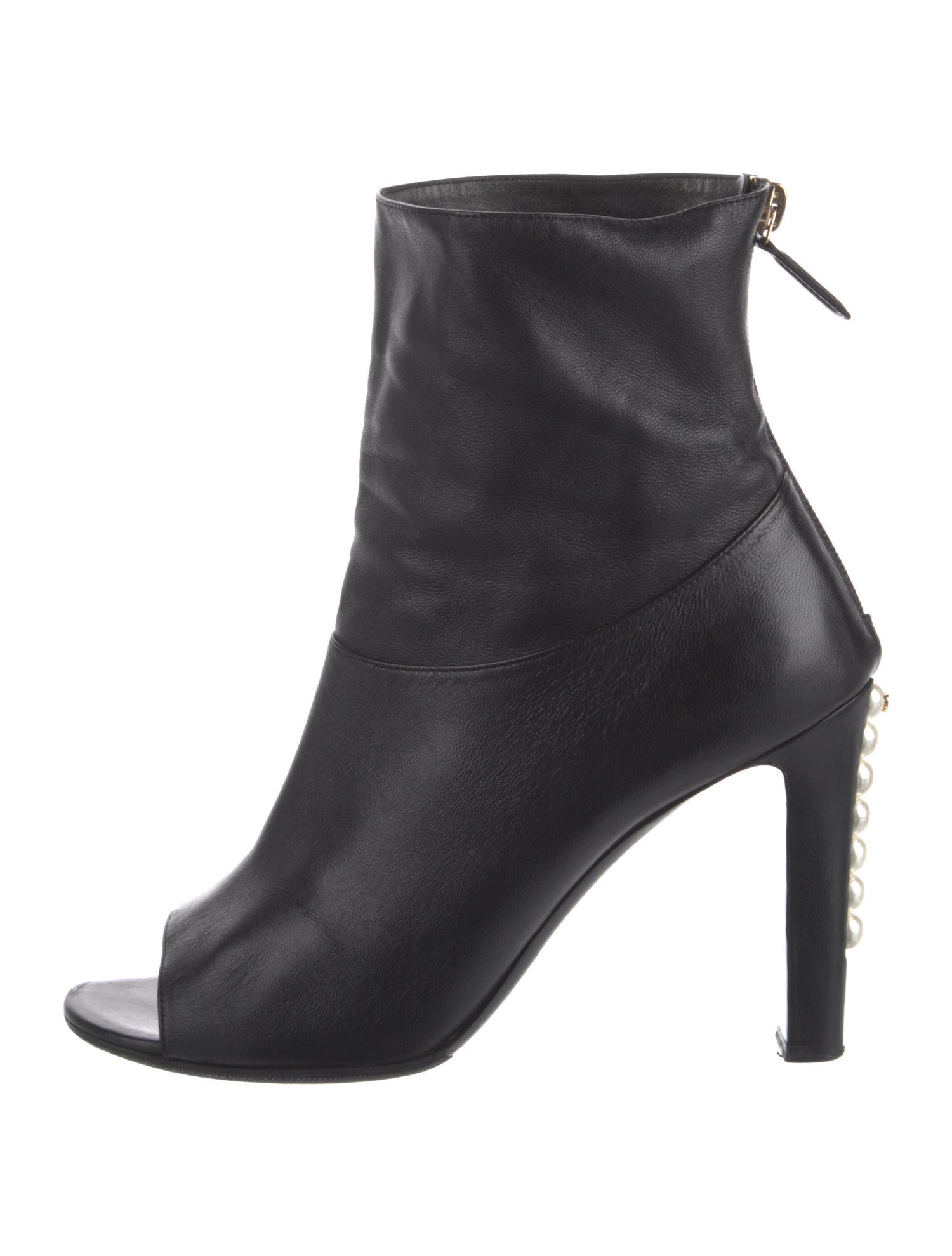 Chanel Interlocking CC Logo Leather Boots