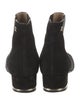 Chanel Interlocking CC Logo Suede Chelsea Boots