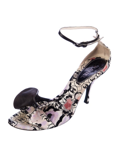 Chanel Interlocking CC Logo Canvas Sandals