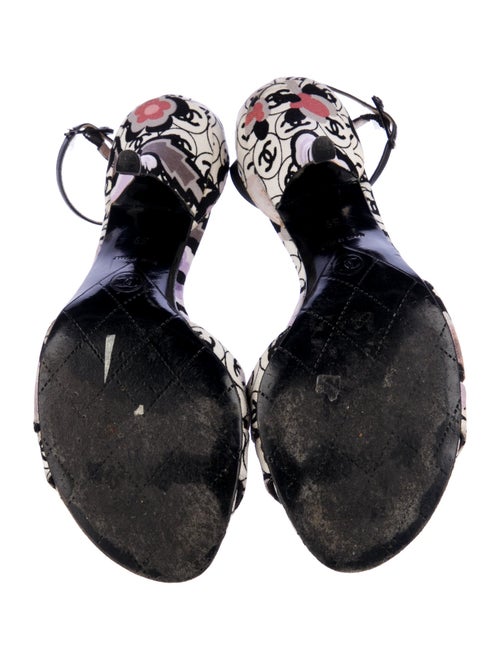 Chanel Interlocking CC Logo Canvas Sandals