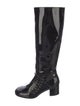 Chanel Interlocking CC Logo Patent Leather Riding Boots