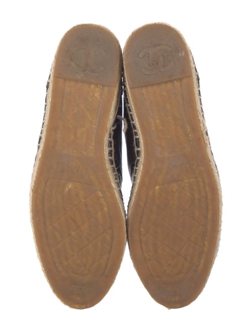 Chanel Interlocking CC Logo Lambskin Espadrilles