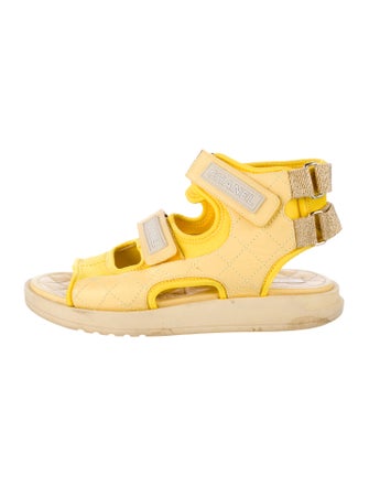 Chanel Interlocking CC Logo Neoprene Sandals