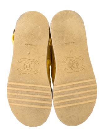Chanel Interlocking CC Logo Neoprene Sandals