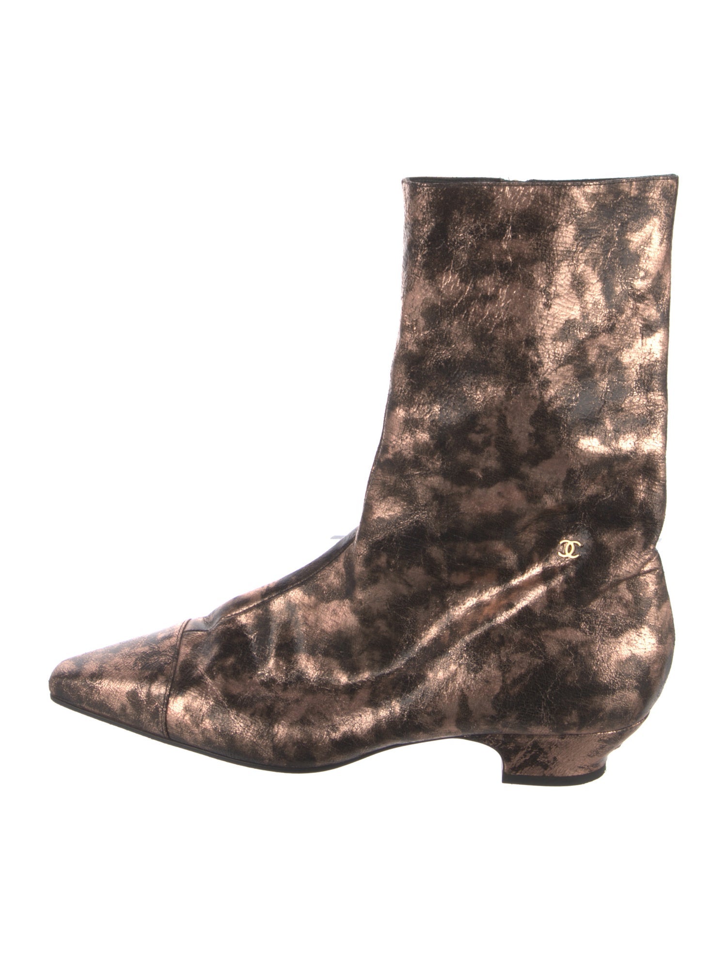 Chanel 2018 Interlocking CC Logo Combat Boots