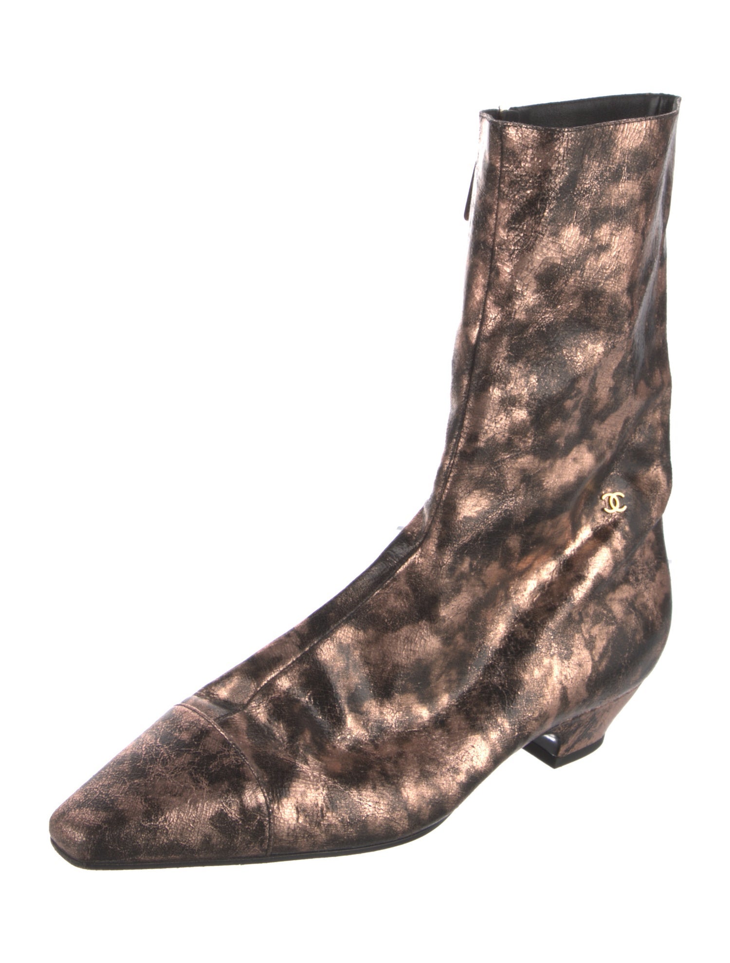 Chanel 2018 Interlocking CC Logo Combat Boots