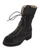 Chanel 2022 Interlocking CC Logo Combat Boots