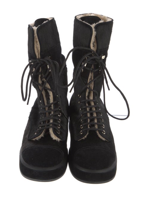 Chanel 2022 Interlocking CC Logo Combat Boots