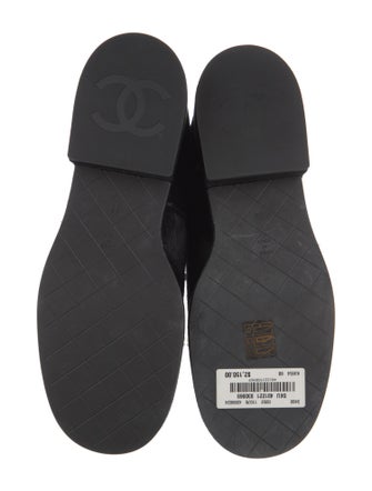 Chanel 2022 Interlocking CC Logo Combat Boots