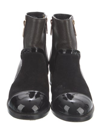 Chanel Interlocking CC Logo Moto Boots