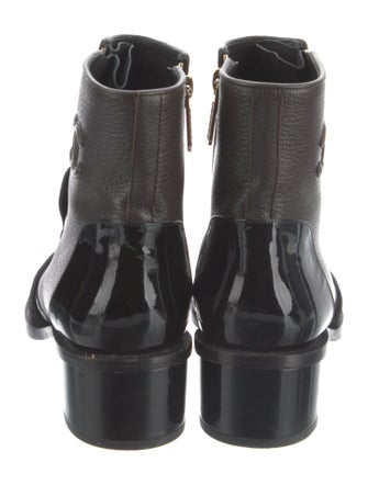 Chanel Interlocking CC Logo Moto Boots