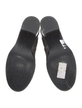 Chanel Interlocking CC Logo Moto Boots