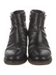 Chanel Interlocking CC Logo Leather Moto Boots