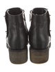 Chanel Interlocking CC Logo Leather Moto Boots