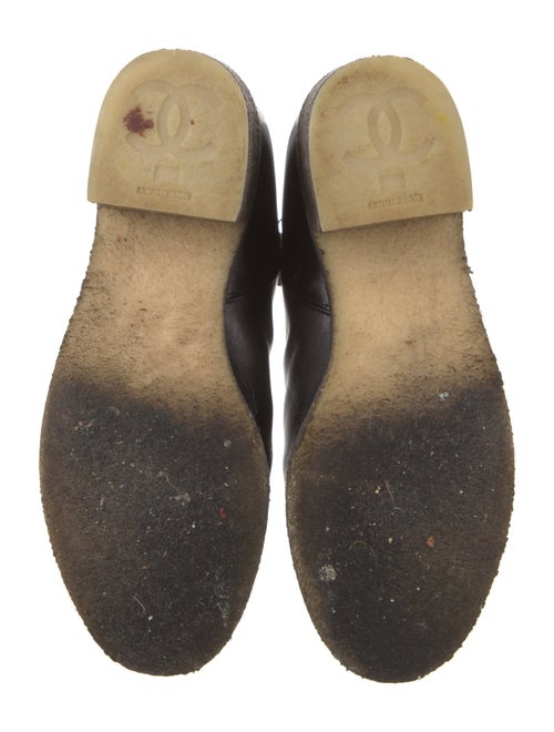 Chanel Interlocking CC Logo Leather Moto Boots