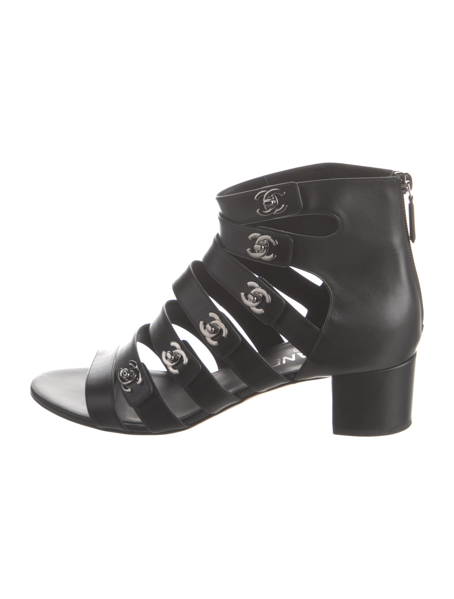 Chanel 2017 Interlocking CC Logo Gladiator Sandals