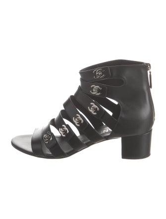 Chanel 2017 Interlocking CC Logo Gladiator Sandals