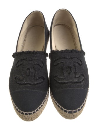 Chanel Interlocking CC Logo Canvas Espadrilles