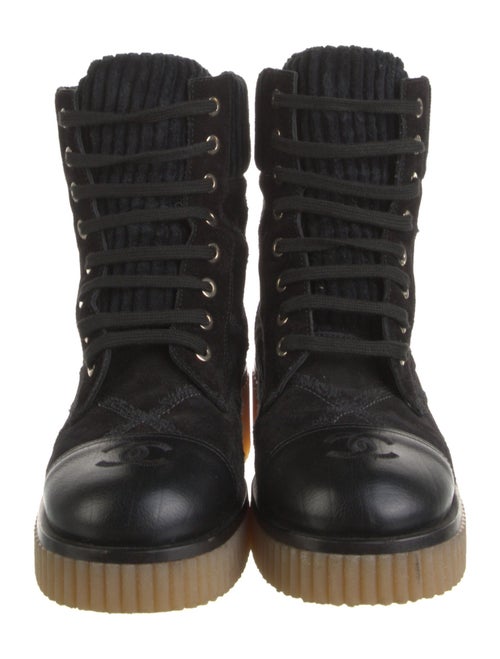 Chanel 2020 Interlocking CC Logo Combat Boots
