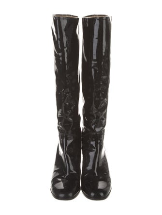Chanel 2008 Interlocking CC Logo Riding Boots