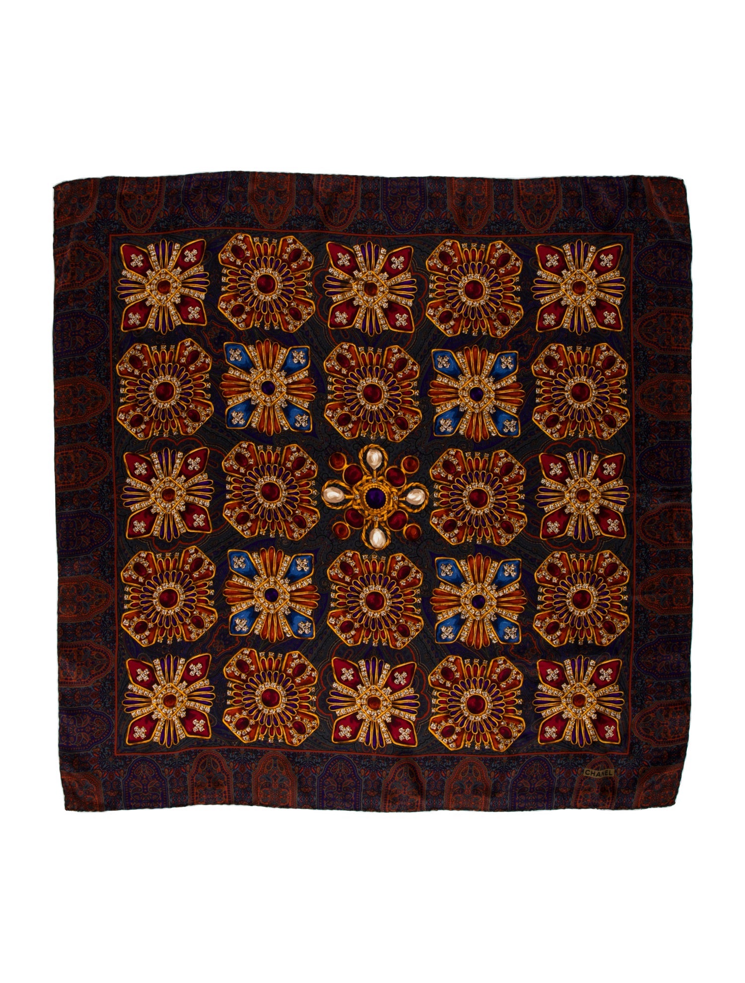 Chanel Gripoix Silk Scarf