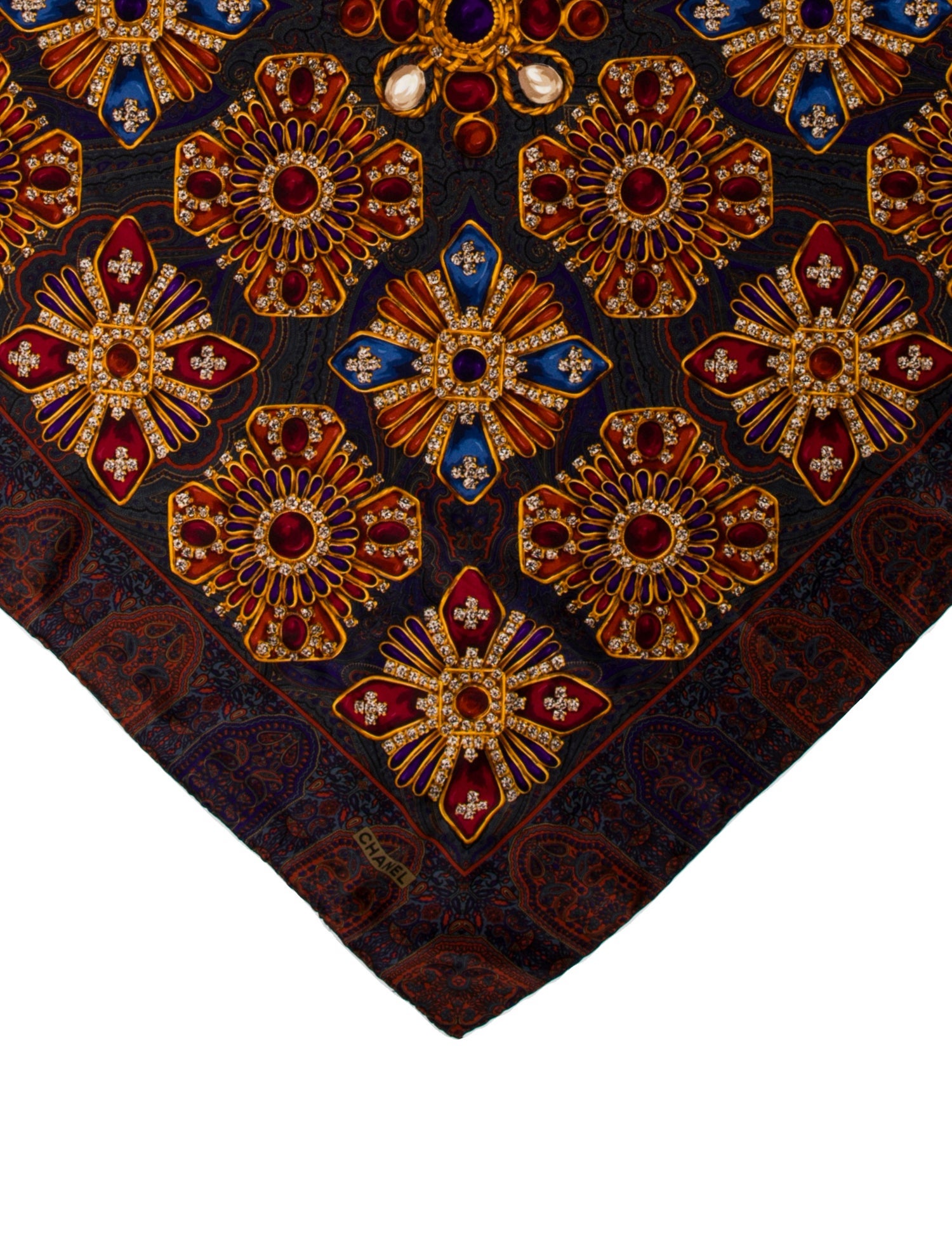 Chanel Gripoix Silk Scarf