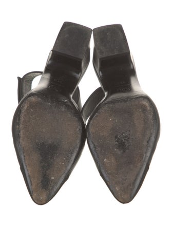 Chanel Leather Grosgrain Trim D'Orsay Pumps