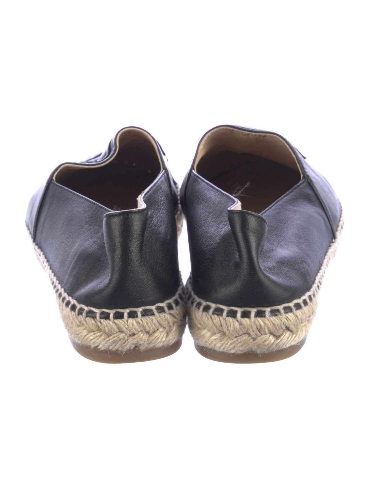 Chanel Interlocking CC Logo Leather Espadrilles