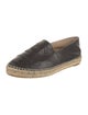 Chanel Interlocking CC Logo Leather Espadrilles
