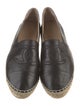 Chanel Interlocking CC Logo Leather Espadrilles