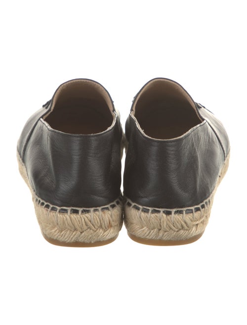 Chanel Interlocking CC Logo Leather Espadrilles